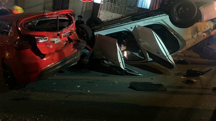  Accidente dejo a un adulto y a un bebe heridos en Antofagasta