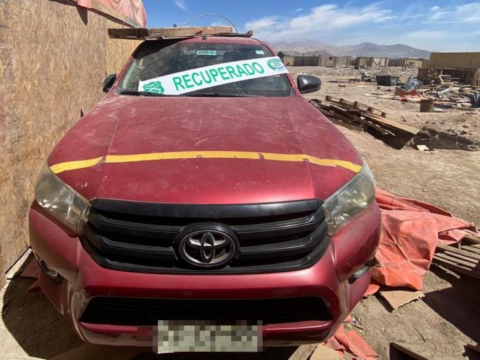  Mujer es detenida por receptación de vehículos robados en Calama