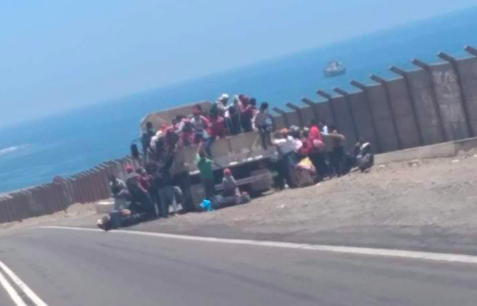  Tocopilla: Denuncian nuevo ingreso masivo de migrantes en camiones