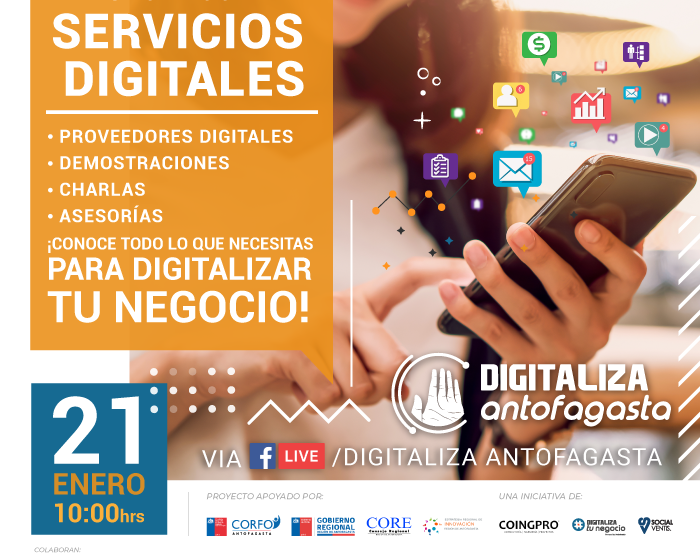  Emprendedores de «Digitaliza Antofagasta» participarán en Showroom de servicios digitales abiertos a todo público