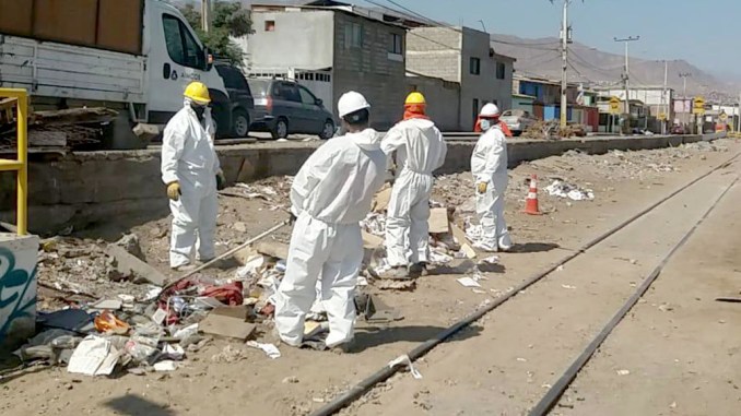  FCAB retiró entre enero y marzo más de 20 mil kilos de basura de la vía férrea en Antofagasta