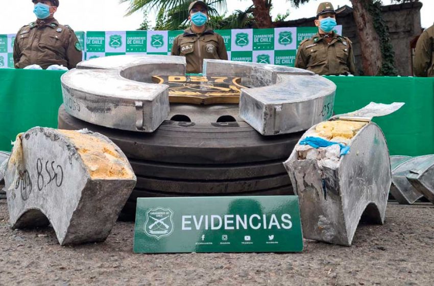  Camión fue sorprendido con más de 800 kilos de drogas ocultos al interior de sus neumáticos