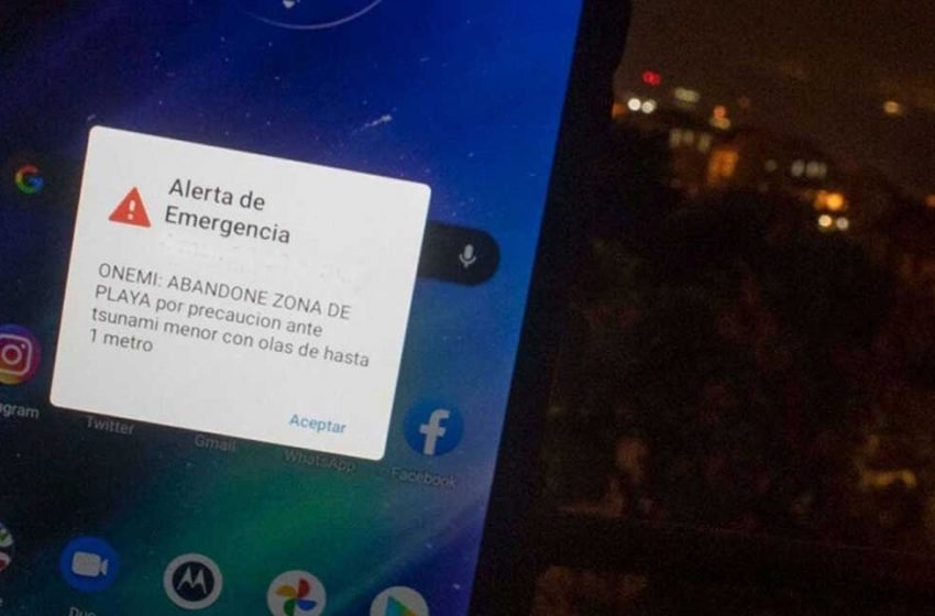  Onemi realizará pruebas en sistema de alerta de emergencias para celulares en la Región de Antofagasta