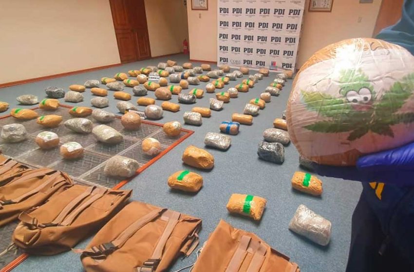  Antofagasta: detienen a seis extranjeros ingresando más de 123 kilos de drogas