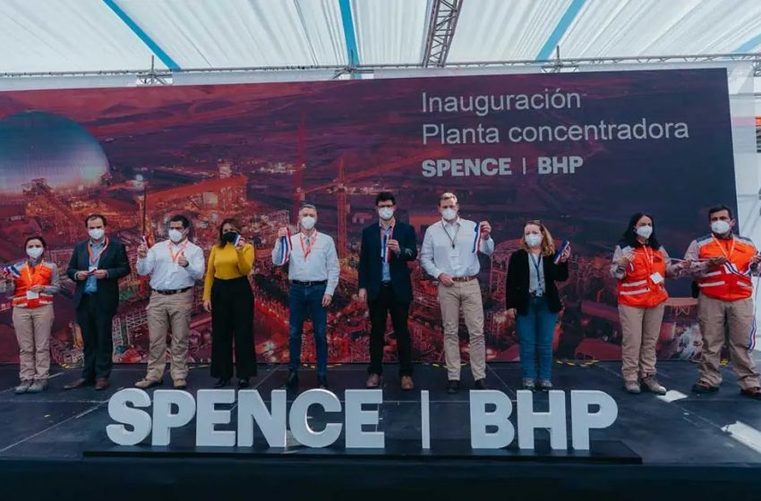  BHP inaugura nueva concentradora de cobre en Spence, que permitirá extender la operación en 50 años