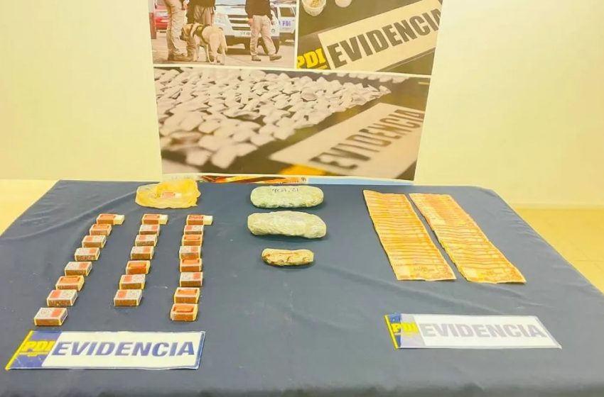  Detienen a pasajera que trasladaba más de un kilo de droga en bus interurbano de Calama