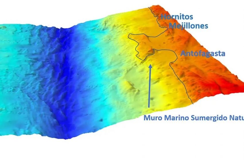  Descubren muro natural gigante en las costas de Antofagasta que disminuiría el impacto de un tsunami