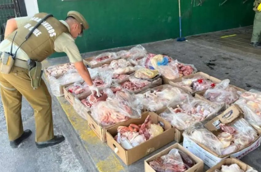  No mantenían cadena de frío: Carabineros decomisa carne desde feria en Calama
