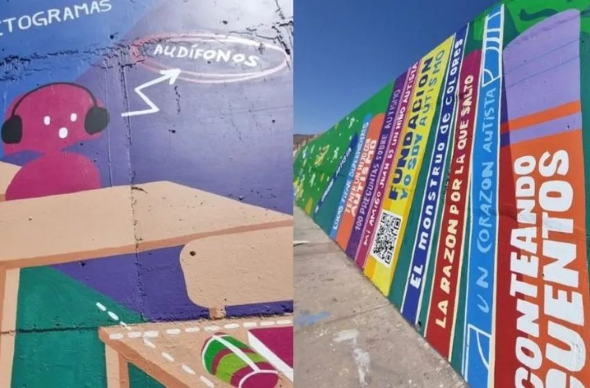  Finaliza rediseño del mural de concientización sobre el TEA en Antofagasta