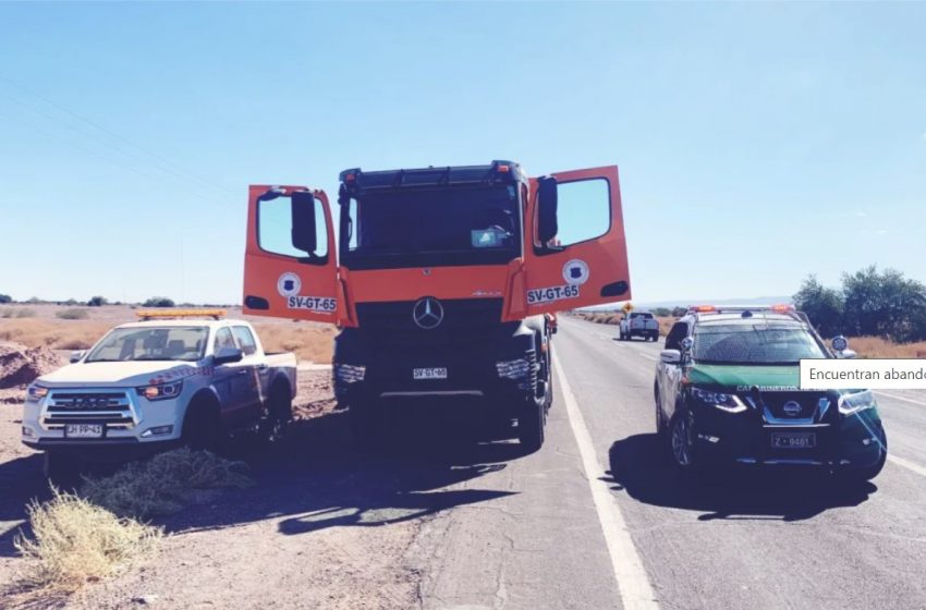  Robo frustrado: Camión municipal de Mejillones es encontrado abandonado tras operativo conjunto