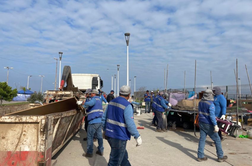  Municipio interviene en Parque Croacia con operativo de desalojo