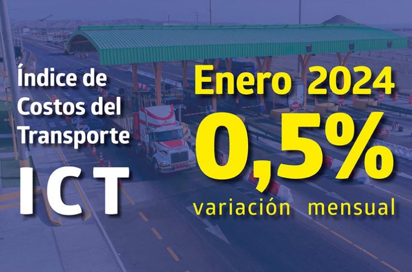  Índice de Costos del Transporte registró una variación mensual de 0,5% en enero