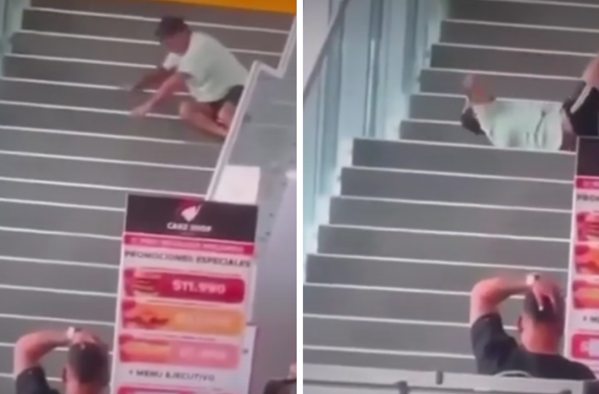  VIDEO | Hombre ebrio simula caída en aeropuerto de Antofagasta tras arribo policial