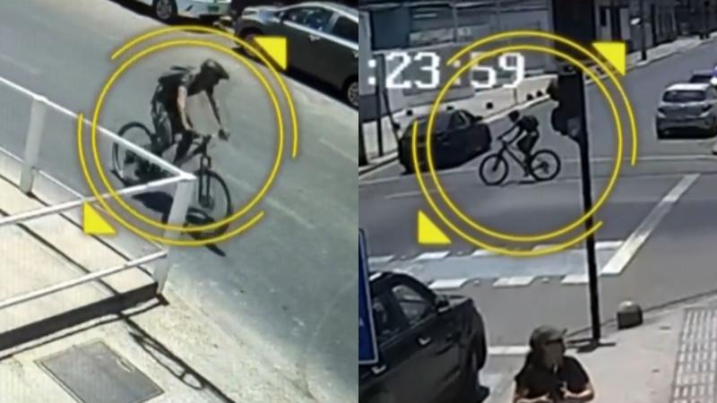  Así fue el atropello de un ciclista que dejó gravemente herida a una mujer en Antofagasta y escapó del lugar