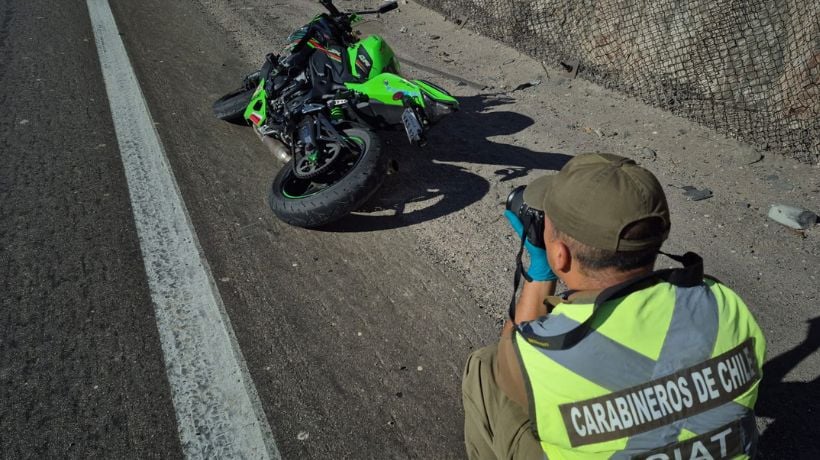  Motociclista muere en accidente en Ruta 28 de Antofagasta: SIAT investiga causas