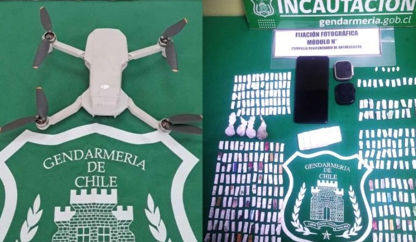  Masivo allanamiento en cárceles de Antofagasta deja incautación de drogas, celulares y un dron