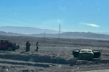 Persecución de vehículo robado termina con dos carabineros heridos en María Elena