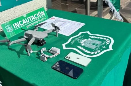 Gendarmería intercepta dron con droga y celulares sobre cárcel de Antofagasta