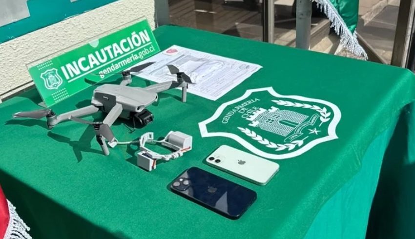 Gendarmería intercepta dron con droga y celulares sobre cárcel de Antofagasta